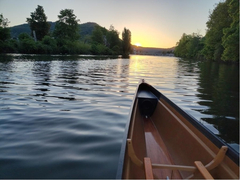 Die Fraueninsel am RGH Steg bei Sonnenaufgang